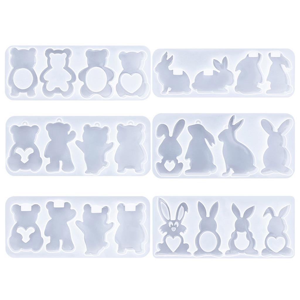 Mold for Handmade Crafts and Gifts Fun Animal Keychains Silicone Mold Effective Mold for Crafting Keyrings Ornament