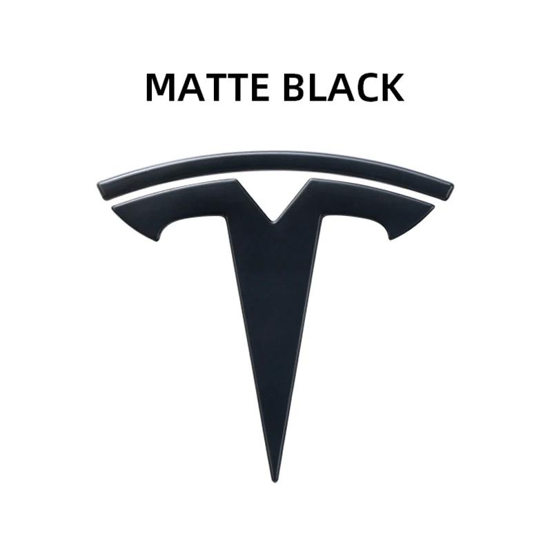 Adesivo de Carro Tesla Metal para Tesla Model 3 Mode Y Tampa do Emblema do Logo do Capô Dianteiro do Carro Adesivo de Estilo Emblema do Porta-malas Traseiro Acc