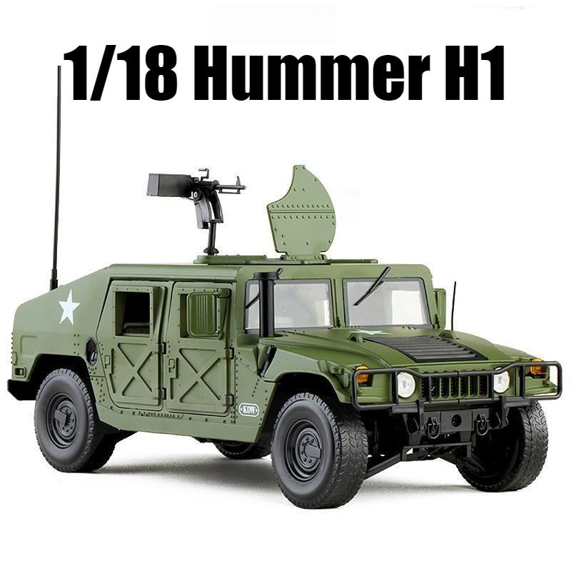 

1/18 Hummer H1 Off Road Military Army Toy Car Model Diecast Alloy Metal Vehicle Miniature Collection Gift For Boy Children Kid зелёный