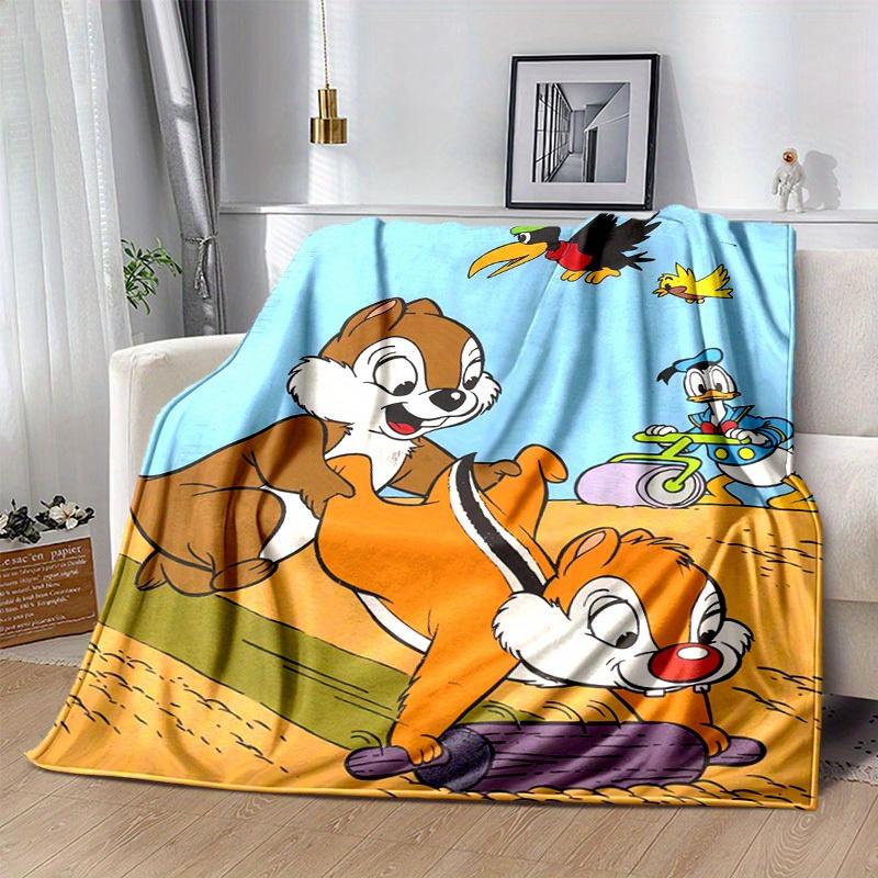 1pc, Disney Chip & Dale Throw Blanket Soft Coverlet for Couch, Bed, Car, Travel, Camping, Office Nap Perfect Gift for Friends