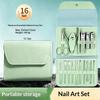 4/16Pcs Manicure Pedicure Kit Professional Nail Clippers Cuticle Nippers Set With Travel Case