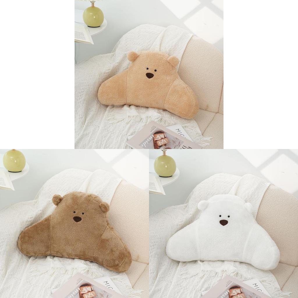 Arctic Velvet Bear Cushion With Embroidered Cartoon Animal For Home Decor