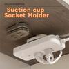 Large Load Bearing Suction Cup Wall Socket Holder Removable Cable Management  Wall Mounted
