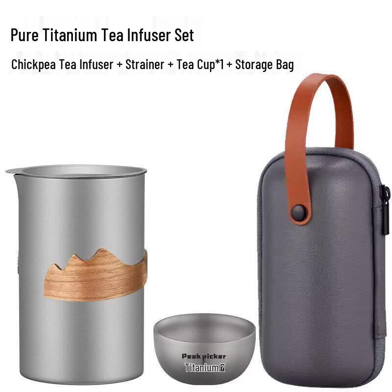 Portable Titanium Travel Tea Set