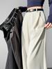 Spring 2025 Women's Striped Wide-Leg High-Waisted Pants - Loose, Floor-Length, Slimming Style