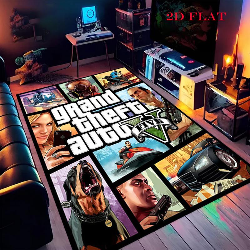 

GTA Carpet Rug for Living Room Bedroom Home Sofa Decoration,Kids play Nonslip Floor Mat 40x60cm( 15x23in )