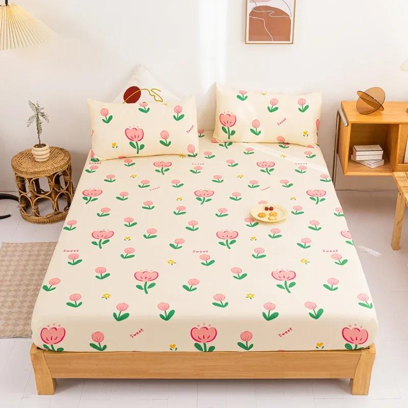 Spannbettlaken-Set mit Cartoon-Katzen, Queen-Size-Größe, süßes Kätzchen-Bettwäsche-Set, Kawaii-Katzen-Bett-Sets, Schlafzimmer-Dekoration für Kinder, Teenager und Erwachsene