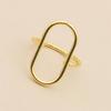 Gold Oval Punk Fashion Knuckle Ring - European & American Ins Style Jewelry