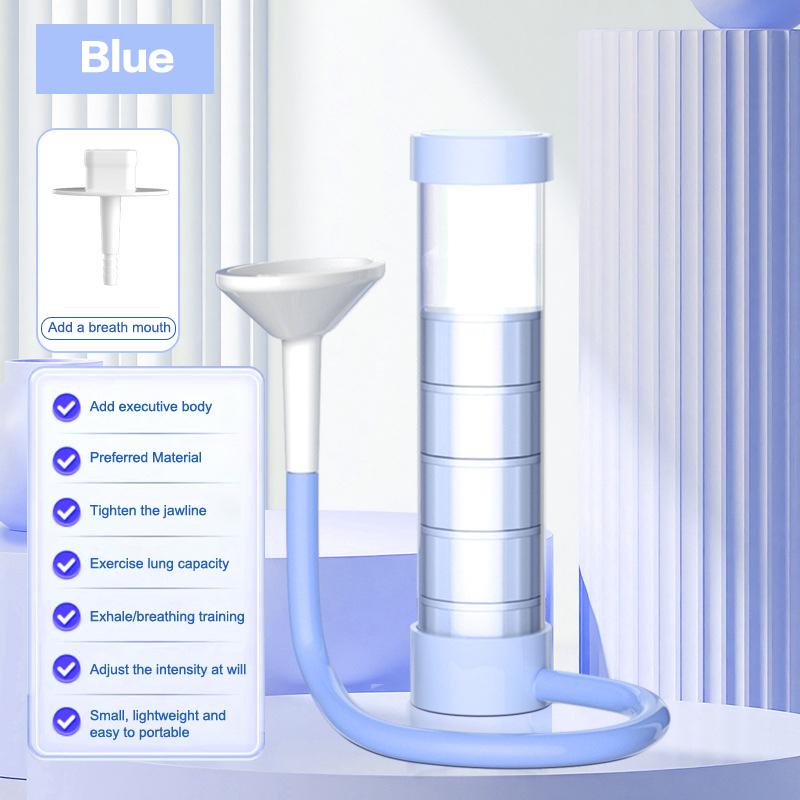 

1 комплект устройства для дыхательных упражнений, тренажер для мышц живота, устройство для тренировки глубокого дыхания, гантель, мужчины, женщины, взрослые, устройство для тренировки объема легких синий