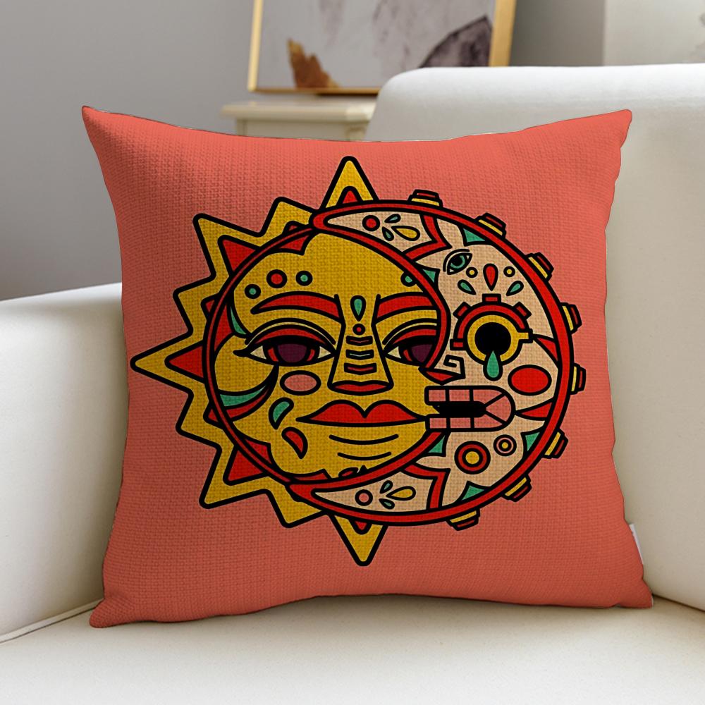Warm SSun FaceS Cushion Cover Pcs Soft Decorative Square Cushion Covers X X Pillowcases for Sofa Couch Home Bedroom