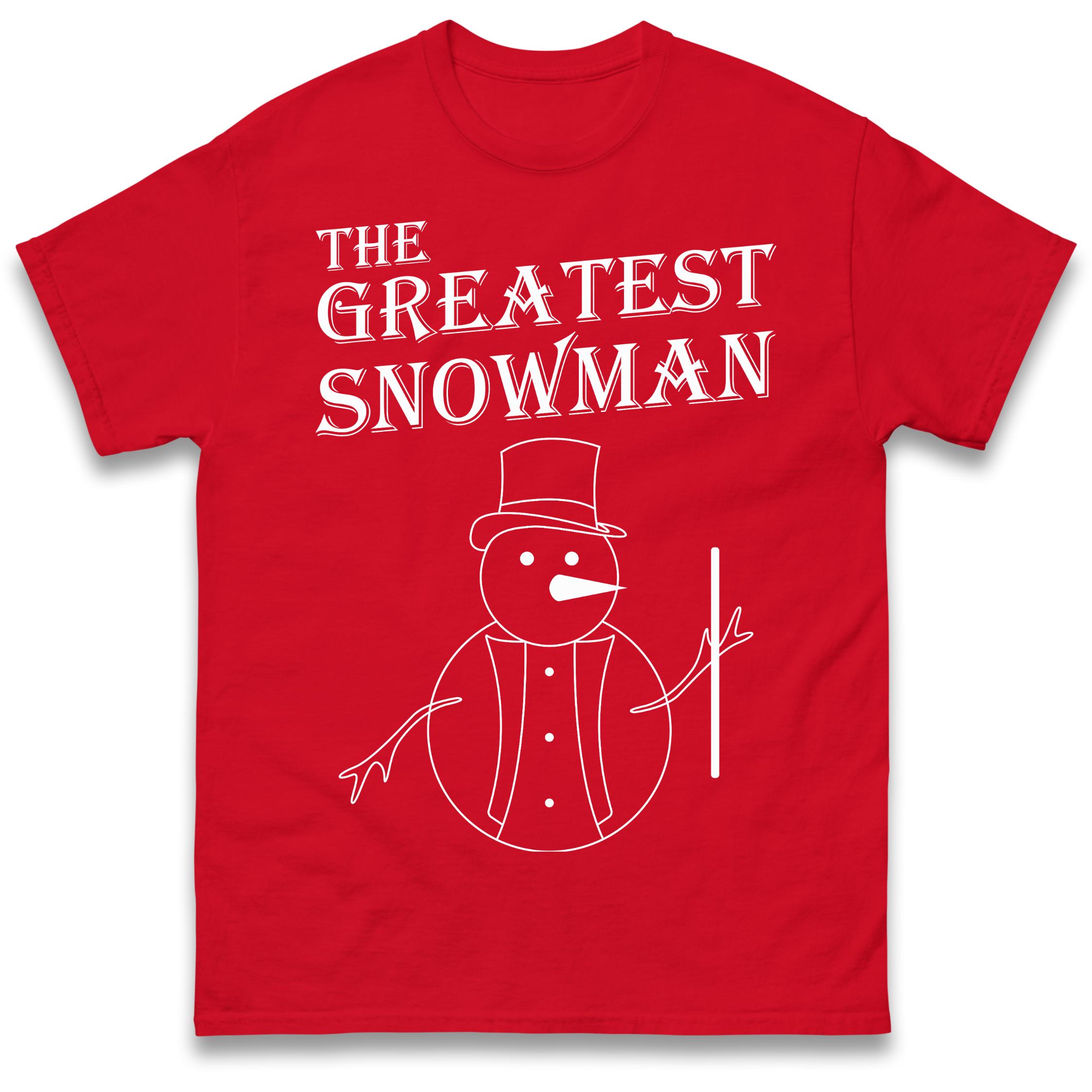 The Greatest Snowman T-Shirt Tshirt Mens Womens Tops Unisex Tees 100% Cotton 4XL