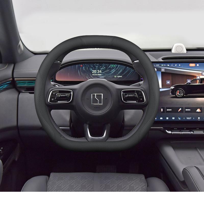 Ideal for Jike 7X 001, 007, or 009MIX, this hand-sewn, anti-slip, and odorless steering wheel cover offers a perfect grip for the MIX model.