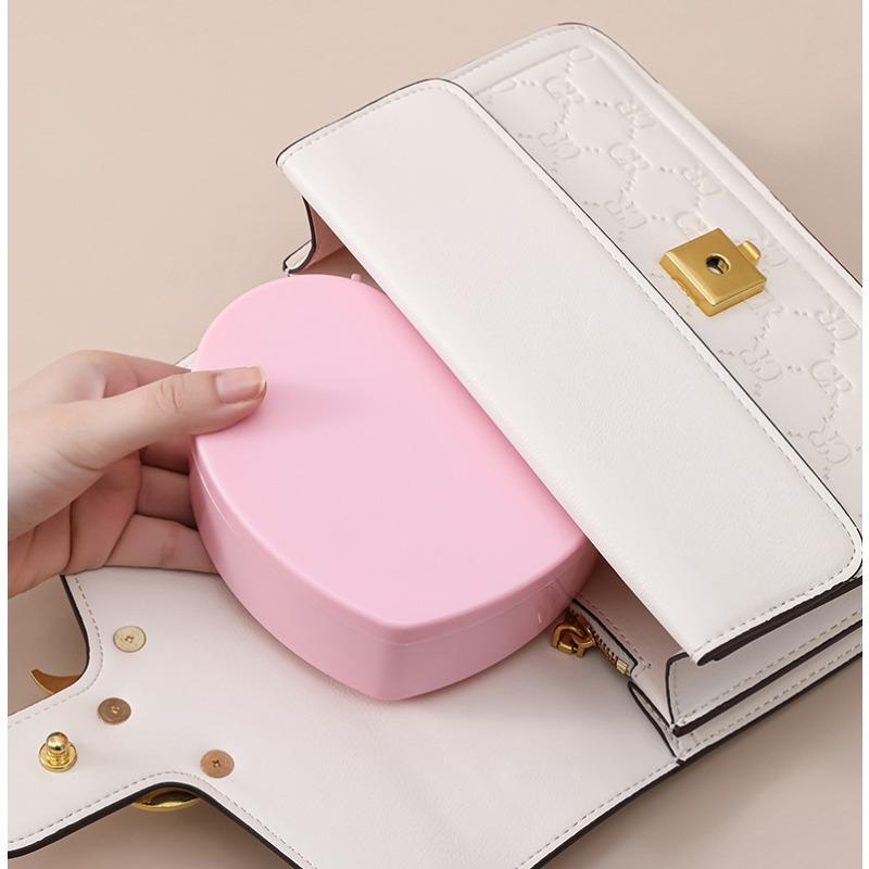 Home Mirror Pink Girly Heart Storage Organizer Jewelry Box Bedroom Large Capacity Storage Box