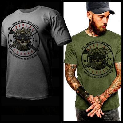 T-shirt Forces Spéciales militaire Infanterie éclaireur tactique Tier 1 Ops Infiltrer