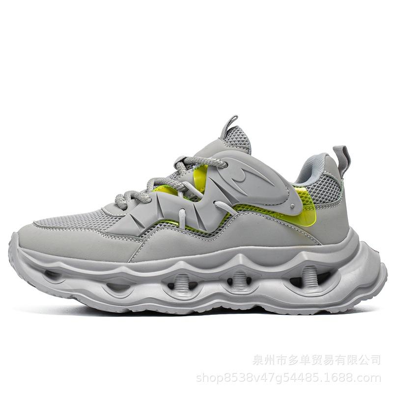 New Men's Thick-soled Heightening Dad Shoes Trendy Brand Leather Sports Shoes Live Air Cushion Outdoor Running Casual Men's Shoes