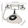 Antique Telephone Decorative Design Retro Desk Phone Shiny Finish Corded for Home Office,