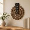 Wooden Wall Calendar Decor WoodLook GearTheme Engraved Dark