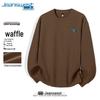 Jeanswest Men's Waffle Knit Crew Neck Sweatshirt