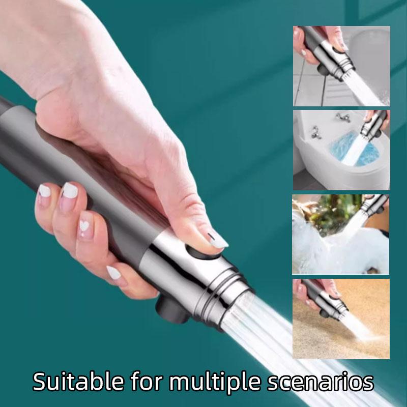 High-pressure Shower Head Adjustable 3-mode Spray with Massage Brush Filter Rain Showerheads Bathroom Shower Faucet Accessories