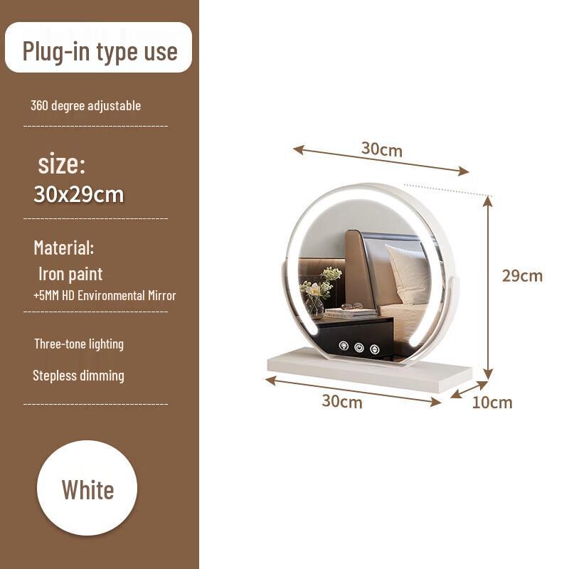 Silingfei Polokruhové LED Stolní Zrcátko na Make-up