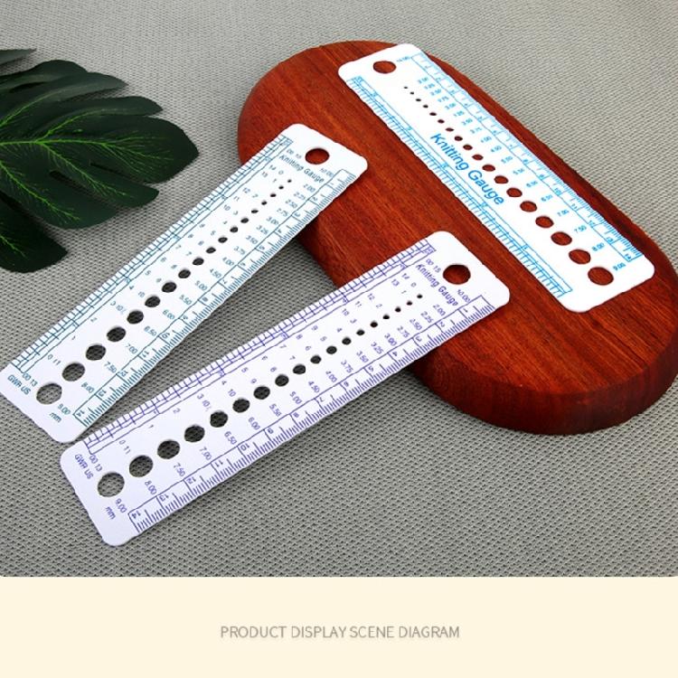 Knitting Needle Ruler Gauge Ruler Sewing Tools for Sewing Needle