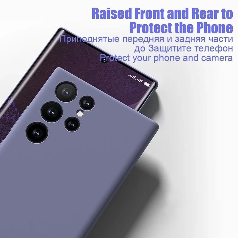 Nové vylepšené pouzdra na telefon z tekutého silikonu pro Samsung Galaxy S24 S23 S22 S21 S20 Ultra Plus A34 A54 5G pouzdro Měkký nárazuvzdorný kryt