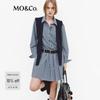 MO&Co. Women's Plaid A-Line Shirt Dress