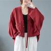 Giacche da Donna a Maniche Lunghe Stile Vintage Versatili Larghe Comode Cotone Lino Cappotti Casual da Donna