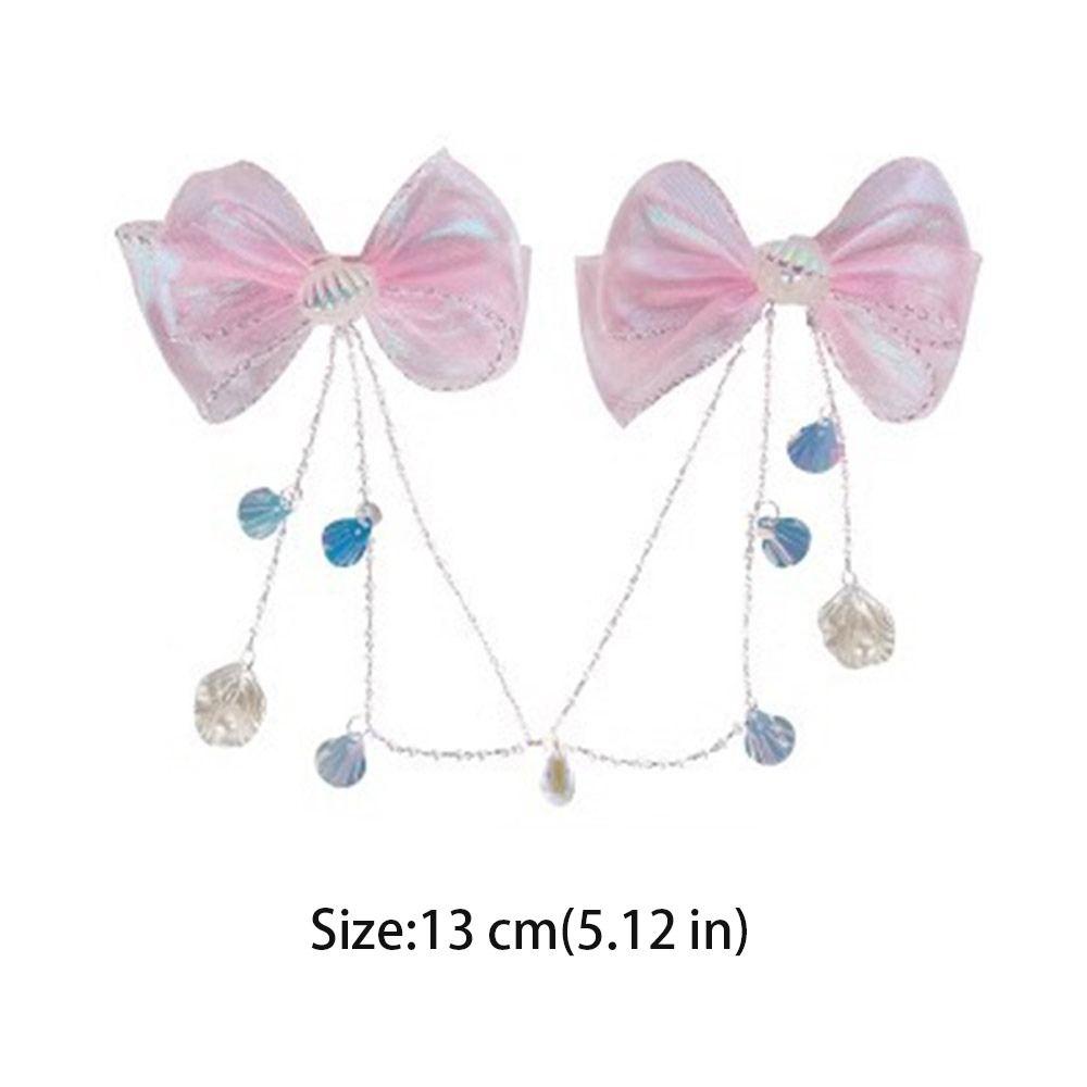 1 Pair Mermaid Princess Hairpin Bowknot Hair Clip Fashion Princess Headband  Kids