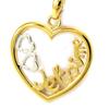 Altesse [G2371] - Two-tone Gold-plated 'Je t'Aime' Pendant