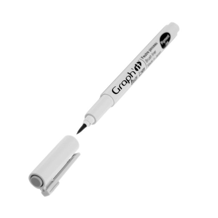 Brush Liner Manga Graph'it Felt Brush with Pigmented Ink Medium Grey