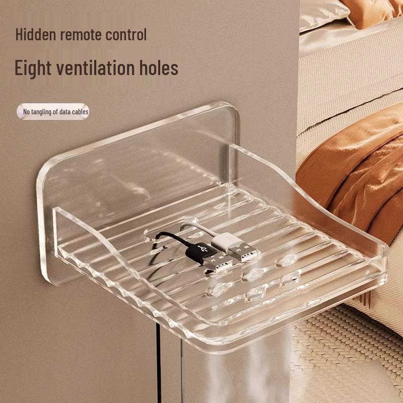 Wall-Mounted Nail-Free Monitor & Camera Shelf for Indoor/Outdoor Use