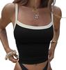 2025 Spring Women's Color Block Slimming Backless Tank Top