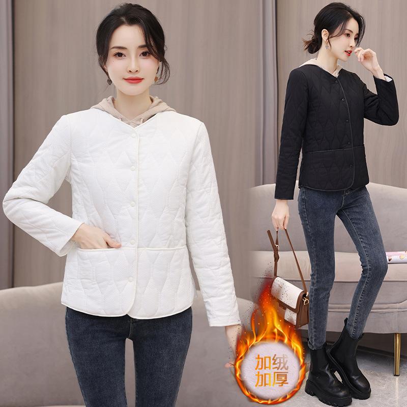Light and Thin Cotton-padded Clothes Liner, Autumn and Winter New Cotton Clothes Women's Fashion Inner with Short Velvet Women's Coat