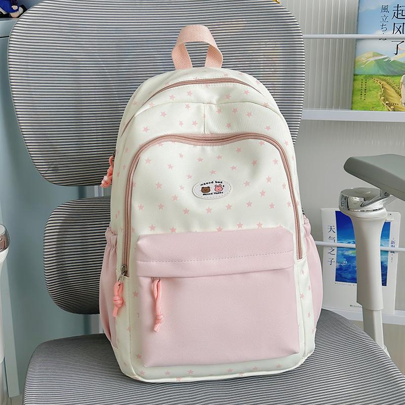 Schoolbag Japanese Candy Color Small Fresh Student Backpack New College Style Girl Versatile Schoolbag Large Capacity Backpack