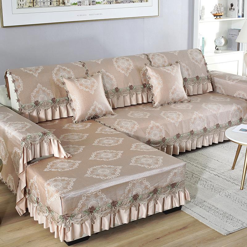 

Летний коврик, коврик из ледяного шелка, коврик из ротанга, коврик для дивана, противоскользящий коврик для дивана Four Seasons, модный кружевной чехол. 60*60+15CM