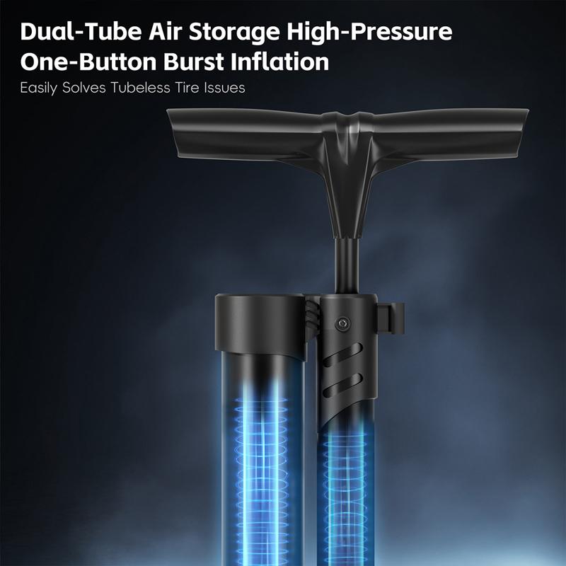 WEST BIKING Bicycle Pump 160PSI High Pressure Floor Pump Fast Inflation Blast Pump With Pressure Gauge MTB Road Bike Accessories