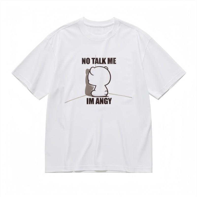 

Men s Soft Machine Washable Classic T-Shirt Im Angy Cartoon Graphic Tee M