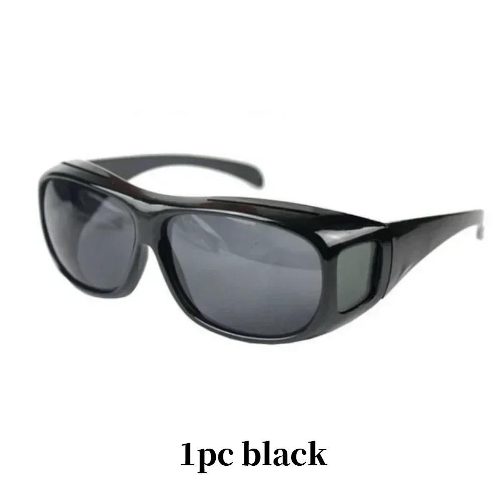 Fashion night driving goggles with amber tint lens for reduced light reflection and casual street wear