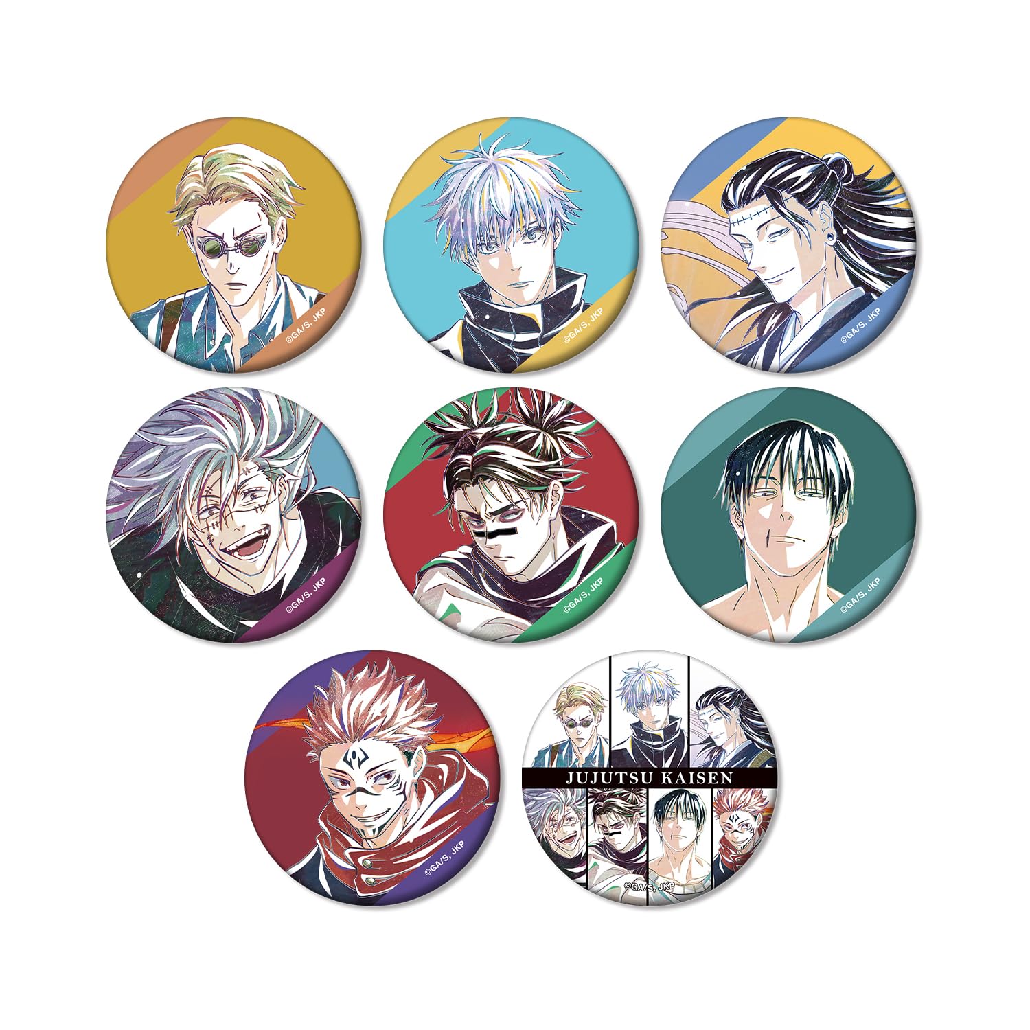 

ТВ Аниме Магическая битва Торговый Ани Арт 7-й Матовый Значок-Кнопка вер.B Коробка из 8 штук