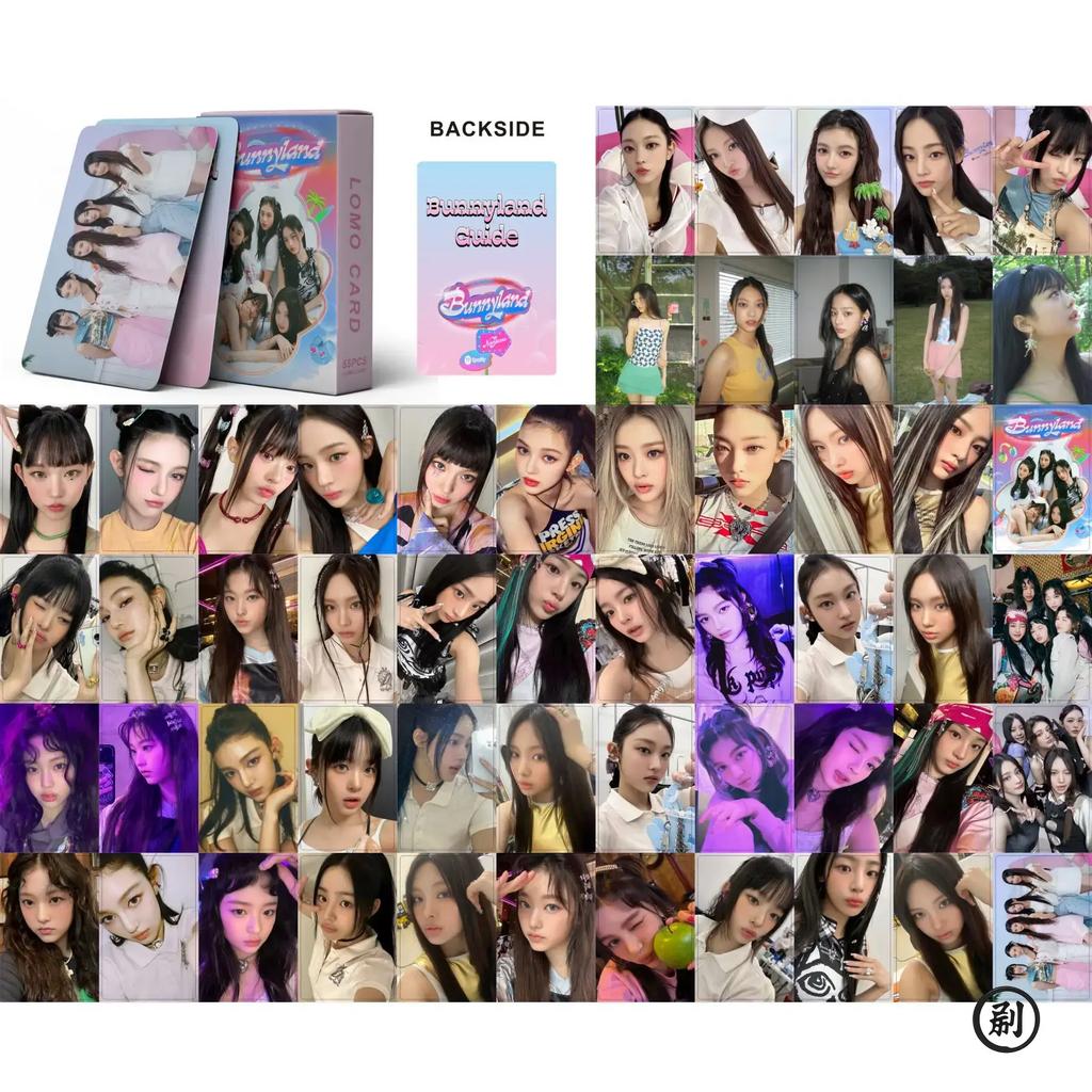 55 buc. Grup de fete Idol Album Nou Bunnies Club Fotocarte Imprimată HD MINJI Hanni DanieIIe Hyein Haerin Carduri Lomo Cadouri pentru Fani