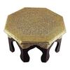 Tabouret décoratif en laiton Bajot Chowki fait à la main, 35,56 cm, tabouret Pooja Mandir