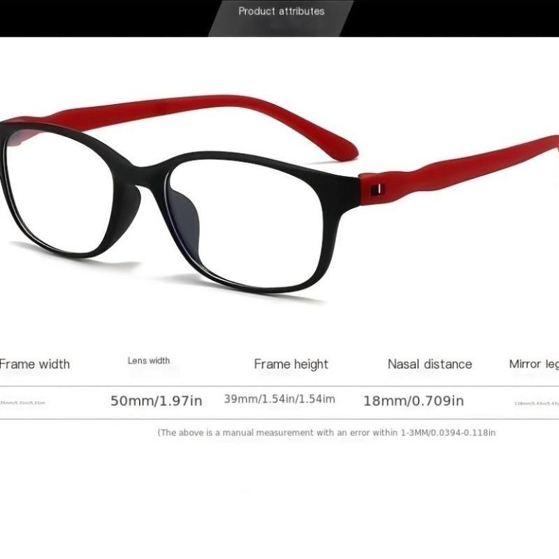 A Pair of Rectangular Frame Gradient Glasses Anti Slip Blue Light Shielding Suitable for Office and Casual Wear