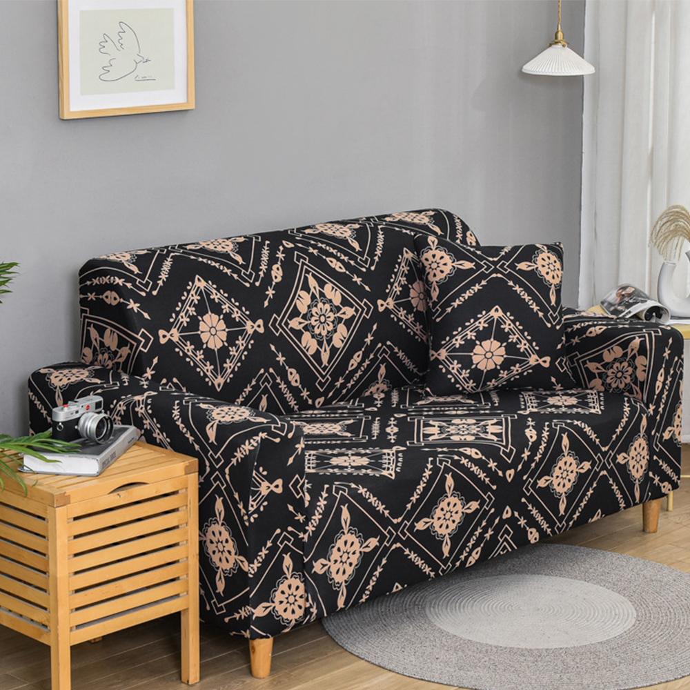1pc Printed Elastic Sofa Cover Antidirty Spandex Sofa Cover Furniture Protector for Bedroom Office Living Room Home Decor