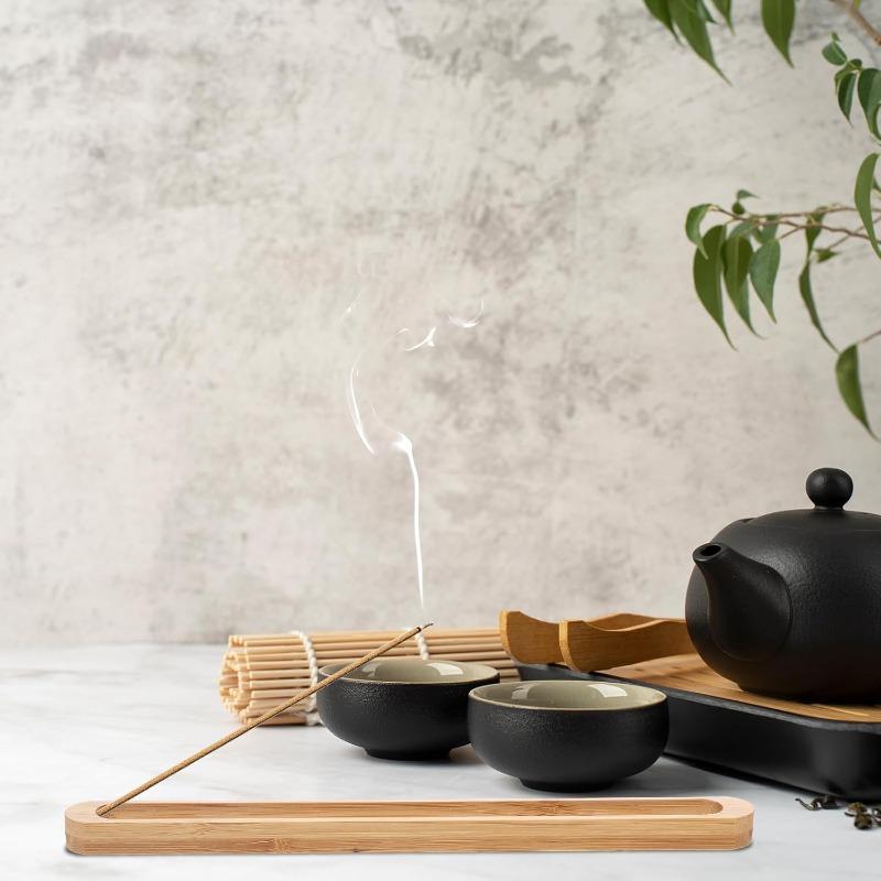 Wooden Incense Holder for Home Decor - Ideal for Meditation, Yoga Tea Ceremony  Convenient  Accessory  for  Zen  Spaces