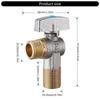 Brass 1/4 Turn Stop Valves for Kitchen Supplies 1/2Inch Inlet Outlet With 3/8Inch Adapter for Hot and Cold Water