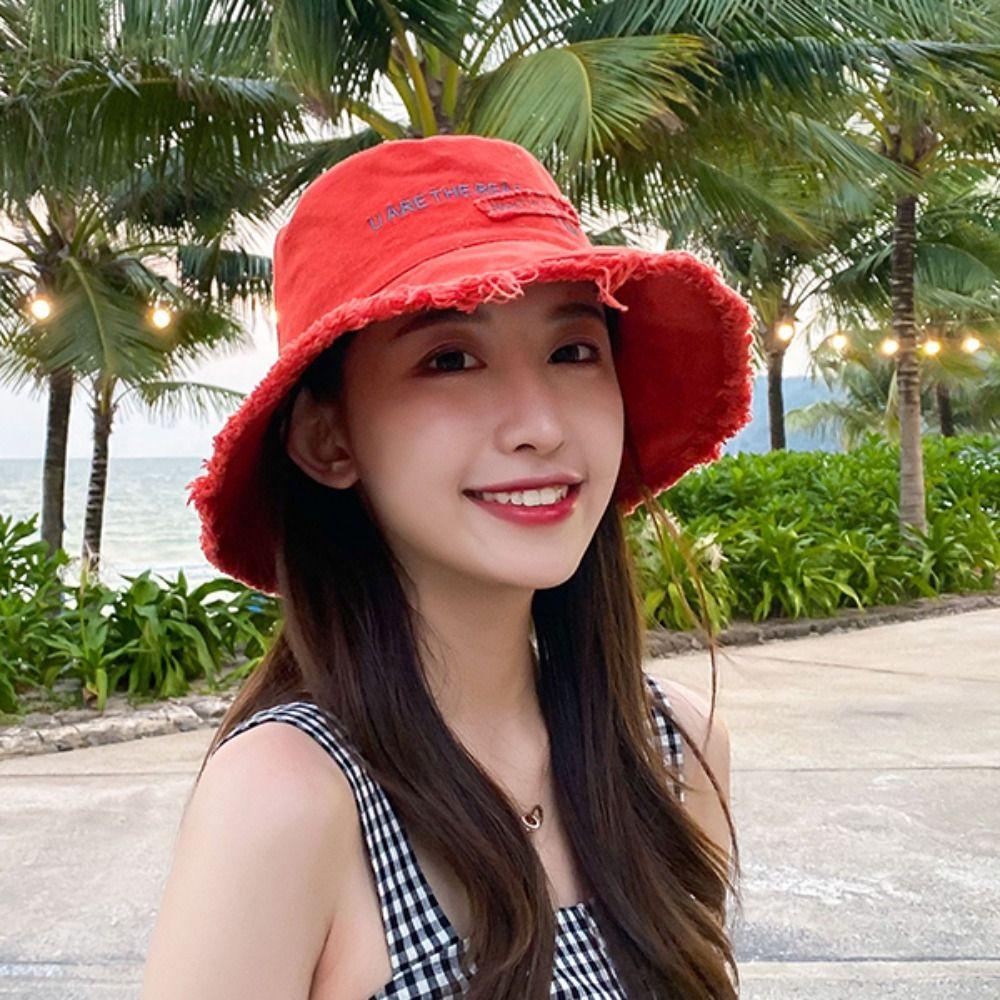 Solid Color Sunscreen Hats UV Protection Bucket Hats Fashion Sun Hats  Summer