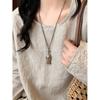 Women's Y2K Tiger Eye Stone Fish Pendant Necklace - Light Luxury Long Chain Accessory