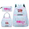 3Pcs/set Anime Cartoon Demon Hunters Printed Backpack Handbag Pencil Case for Teenger Student Girl Boy Large Capacity Waterproof Bookbag