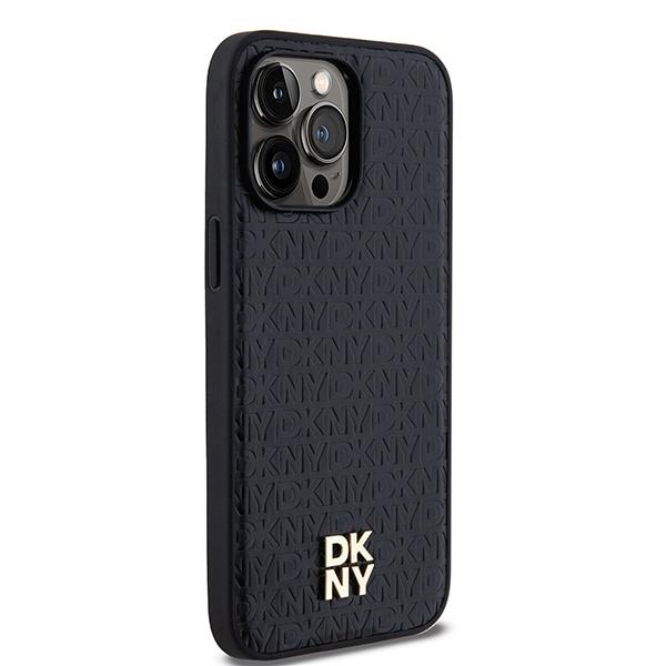 Dkny Dkhmp14Lpshrpsk Iphone 14 Pro6.1 Czarny/Black Hardcase Leather Pattern Metal Logo Magsafe
